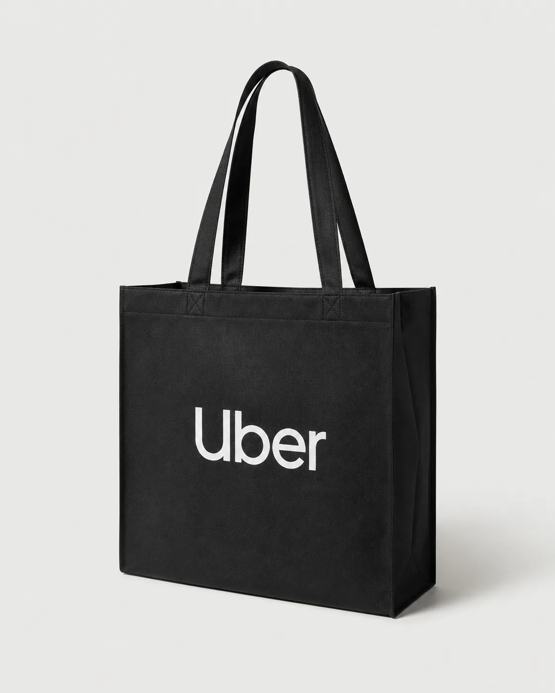 Bolsa promocional negra personalizada con logotipo para empresas